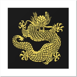 Golden Dragon Posters and Art